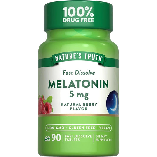 Nature’s Truth Melatonin 5mg Berry Fast Dissolve Sleep Aid – 90 Tablets - Exotic Pro