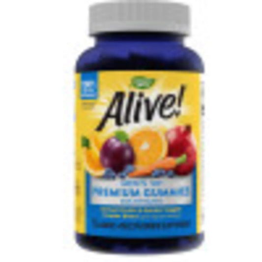 Alive! Men’s 50+ Multivitamin Gummies with 15 Nutrients – 75 Count - Exotic Pro