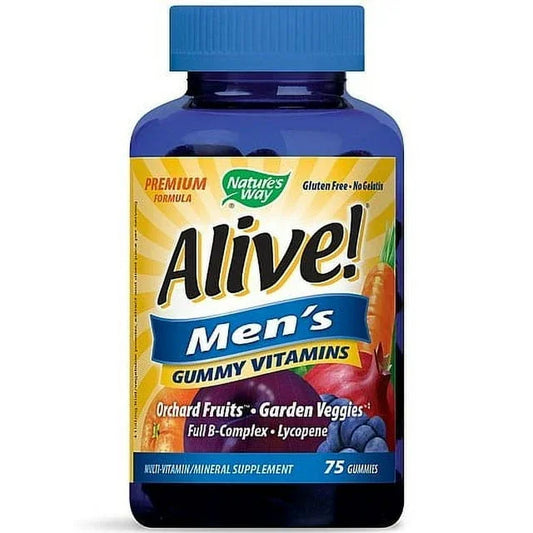 Alive! Men’s Daily Gummy Multivitamin with 15 Nutrients – 75 Count - Exotic Pro