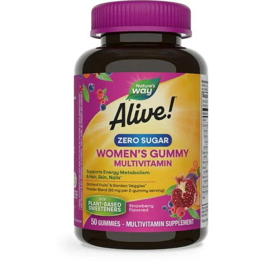 Alive! Women’s Zero Sugar Gummy Multivitamin with B-Vitamins – 50 Ct - Exotic Pro
