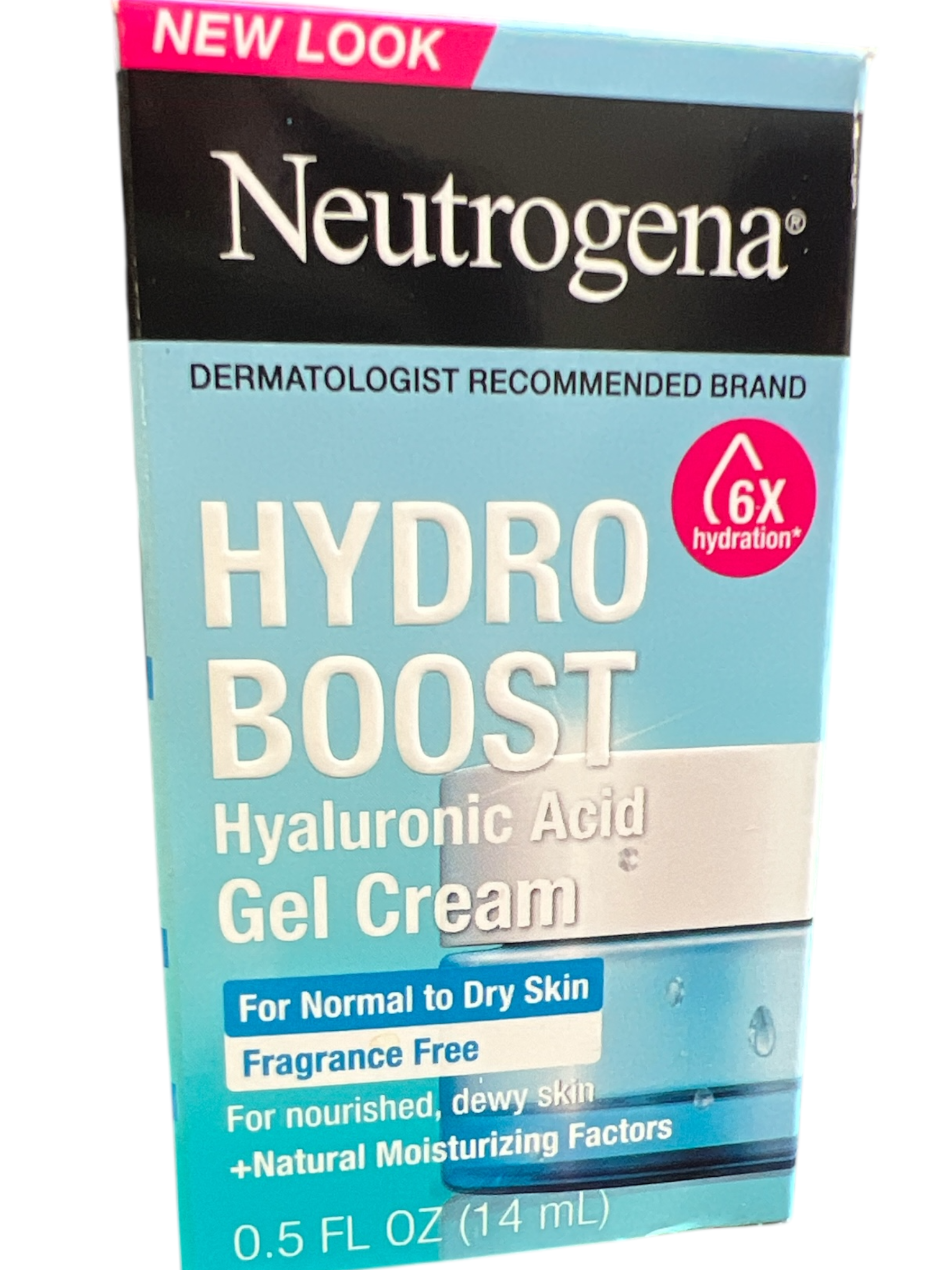 Neutrogena Hydro Boost Water Gel Face Moisturizer with Hyaluronic Acid, Fragrance Free, .5 oz