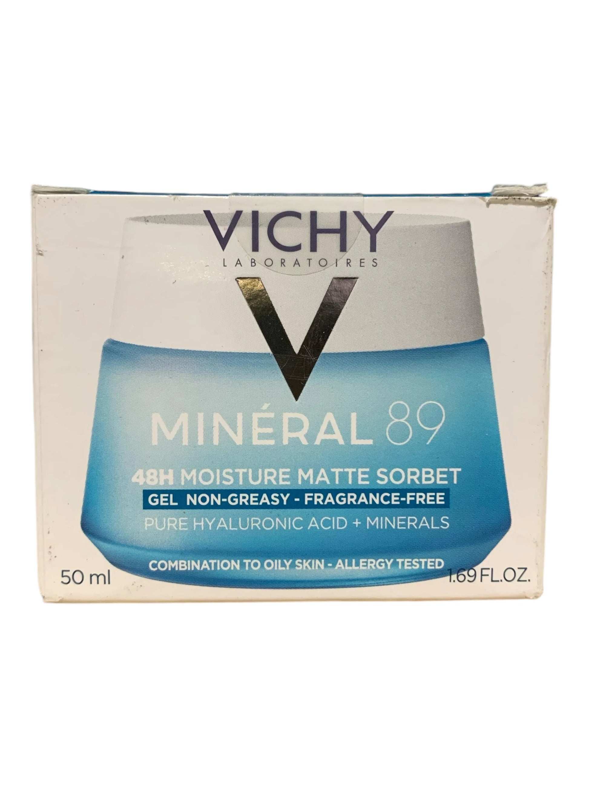 Vichy Mineral 89 48H Moisture Matte Sorbet, Oil-Free Hydrating Gel, 1.69oz - Exotic Pro