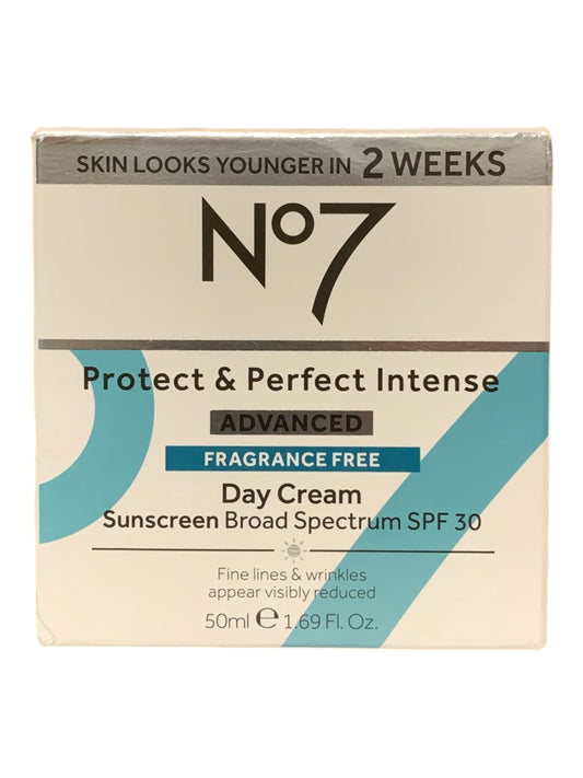 No7 Protect & Perfect Intense Advanced Day Cream, Fragrance-Free, 1.69 fl oz