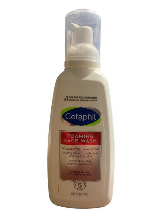 Cetaphil Foaming Face Wash for Redness-Prone, Sensitive Skin, 8 oz