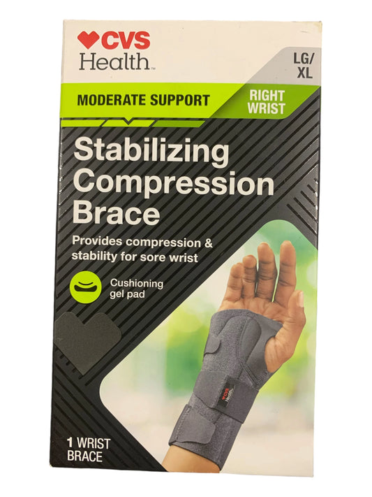 CVS Health Stabilizing Wrist Brace, Moderate Support – Size LG/XL, Right Wrist - Exotic Pro