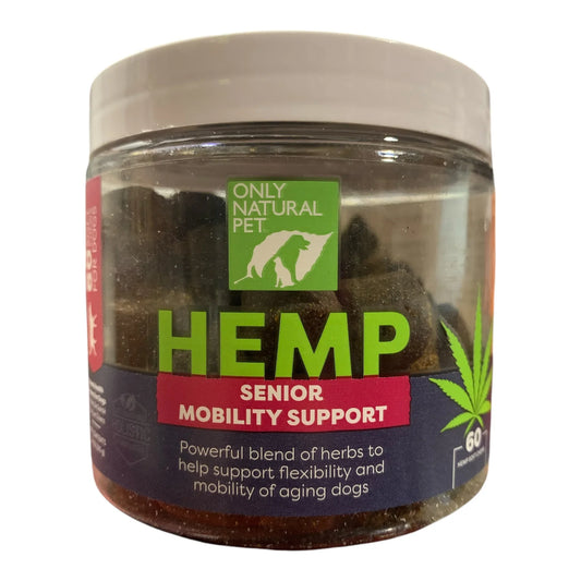 Only Natural Pet HEMP Senior Mobility Support for Dogs, 60 ct, 8.4 oz - Exotic Pro