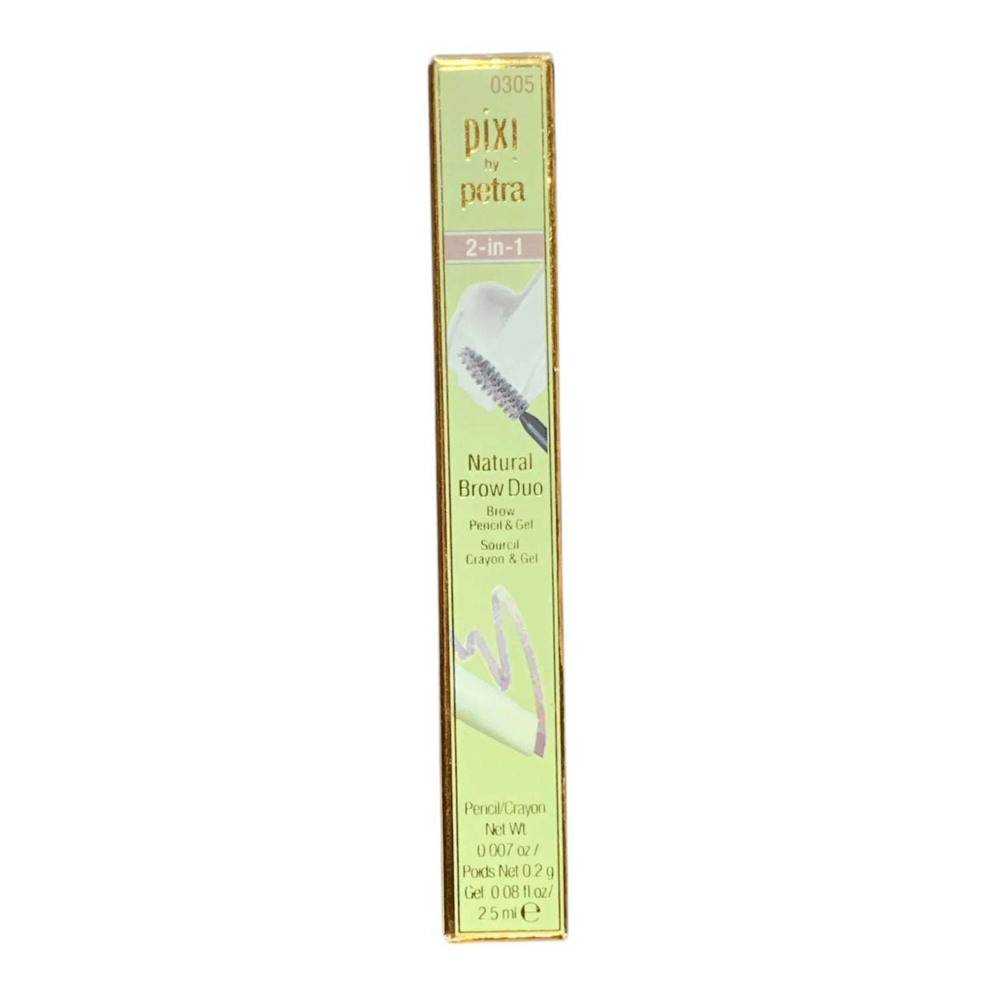 Pixi by Petra 2-in-1 Natural Brow Duo Pencil & Gel - Natural Brown - Exotic Pro