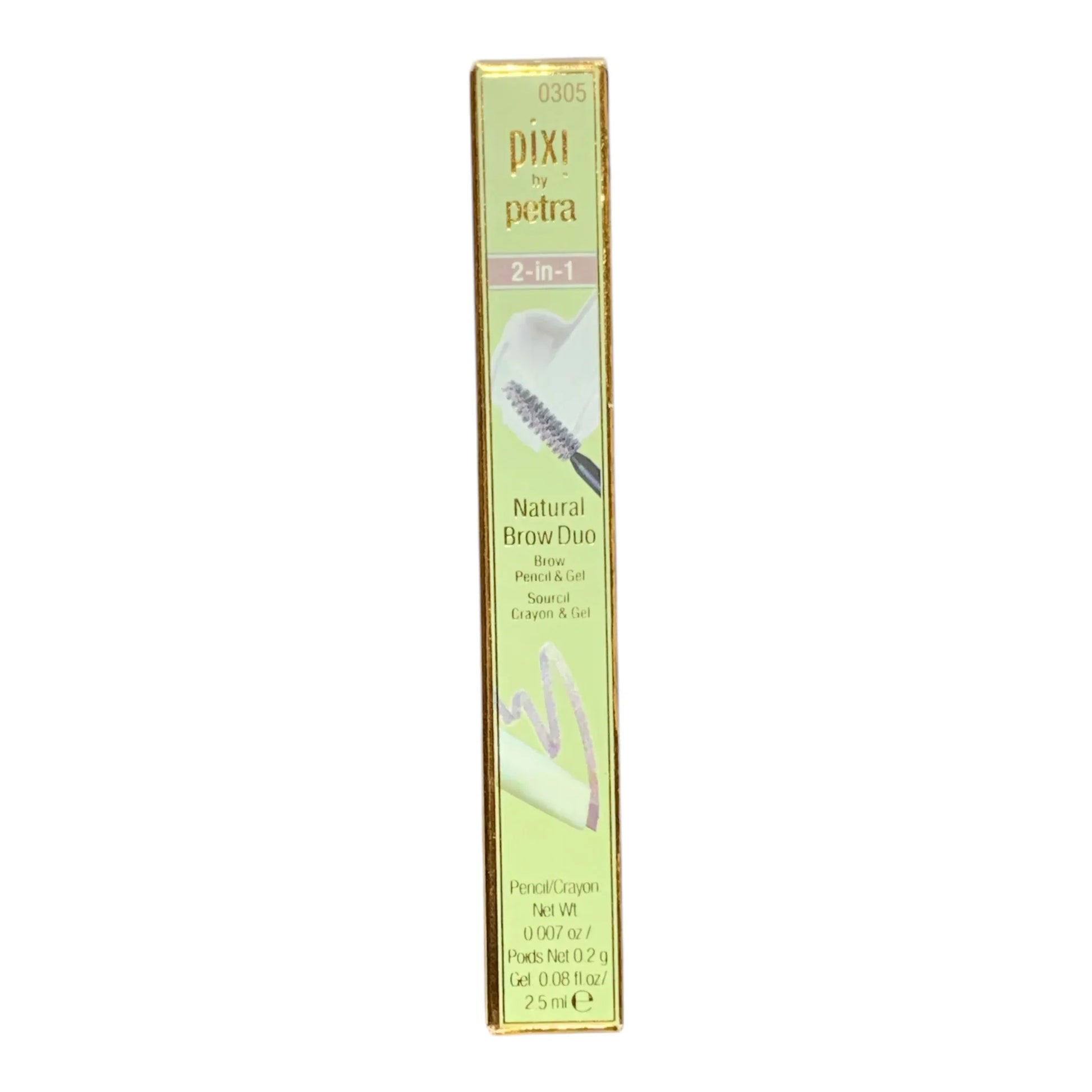 Pixi by Petra 2-in-1 Natural Brow Duo Pencil & Gel - Natural Brown - Exotic Pro