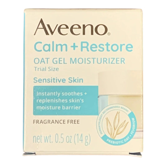 Aveeno Calm + Restore Oat Gel Moisturizer for Sensitive Skin, 0.5 oz - Exotic Pro
