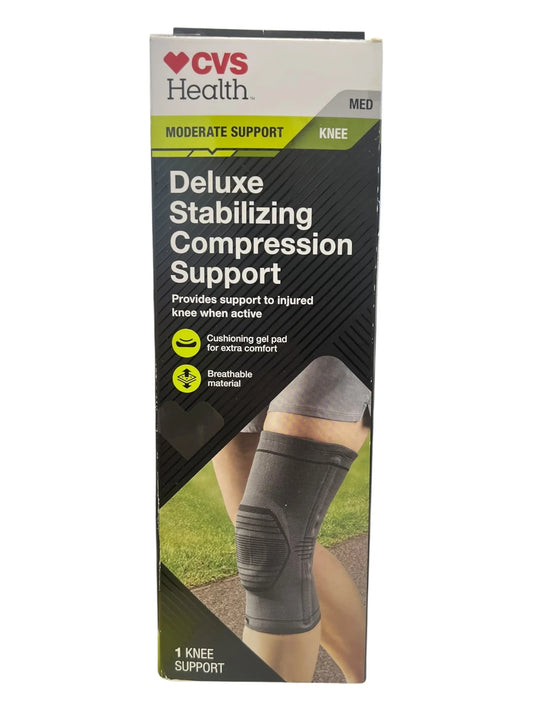 CVS Health Knee Compression Support – Deluxe Stabilizing, Size Medium - Exotic Pro