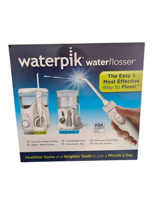 Waterpik Ultra Plus & Nano Water Flosser Combo Pack for Complete Oral Care