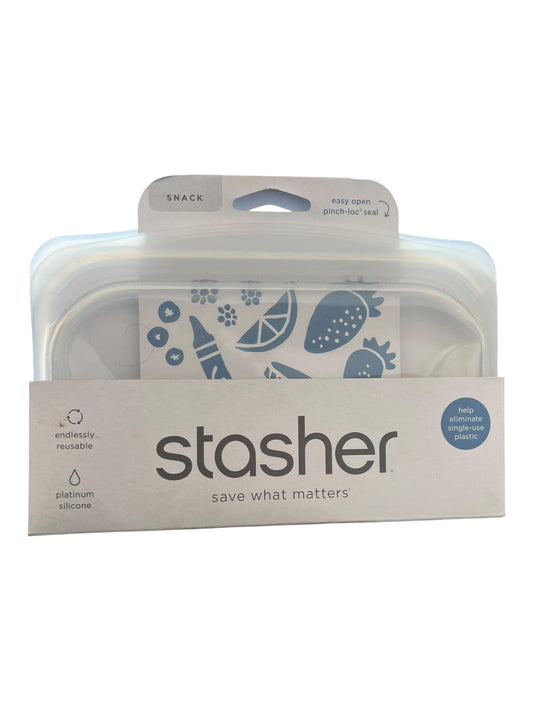 Stasher 12oz Clear Silicone Reusable Snack Bag – Leakproof & Dishwasher Safe