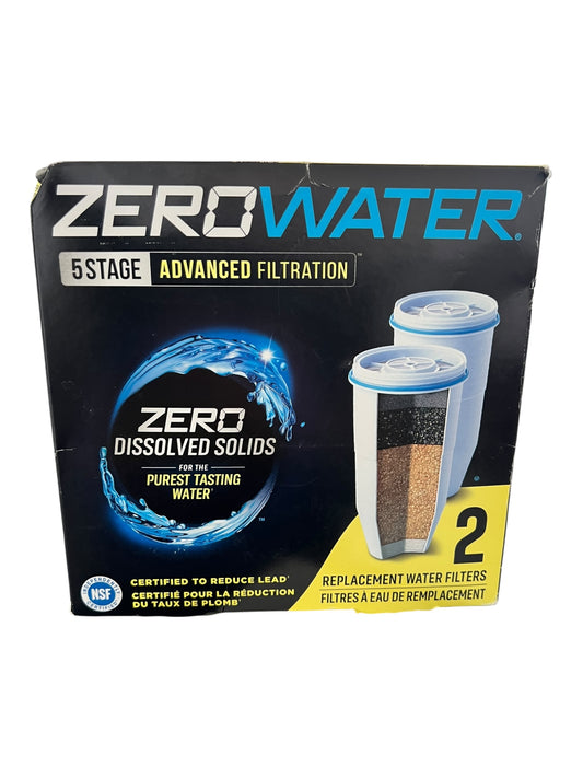 ZeroWater 5-Stage Replacement Water Filters – 2-Pack, BPA-Free