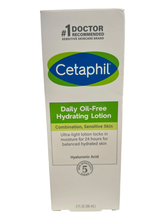 Cetaphil Oil-Free Hydrating Lotion with Hyaluronic Acid, Sensitive Skin, 3oz