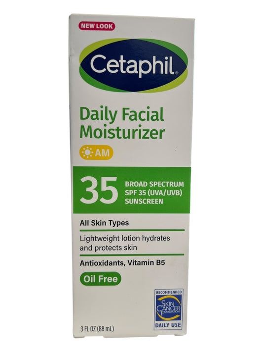 Cetaphil Daily Oil Free Face Moisturizer with SPF35, For Dry or Oily Combination Skin, 3oz
