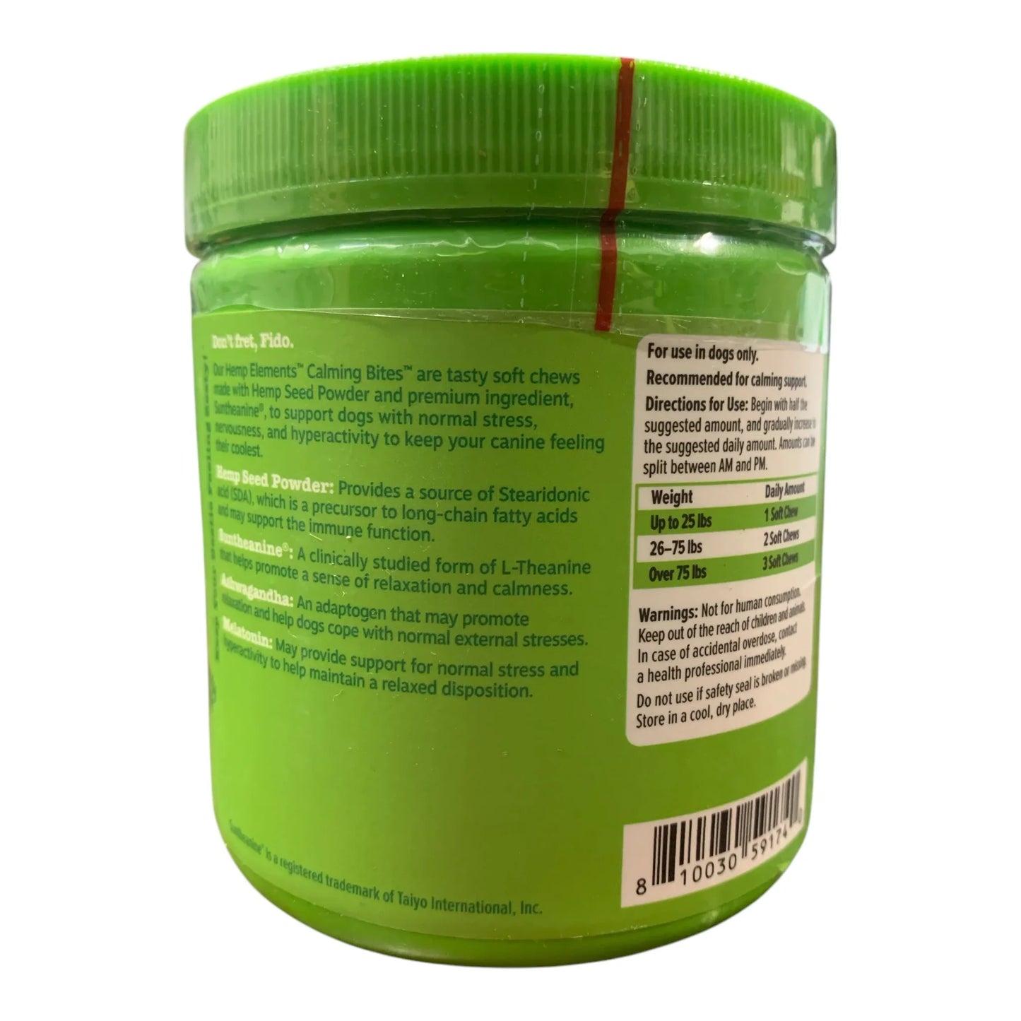 Zesty Paws Hemp Elements Calming Bites, Turkey Flavor, For Dogs, 90ct, 11.1oz - Exotic Pro