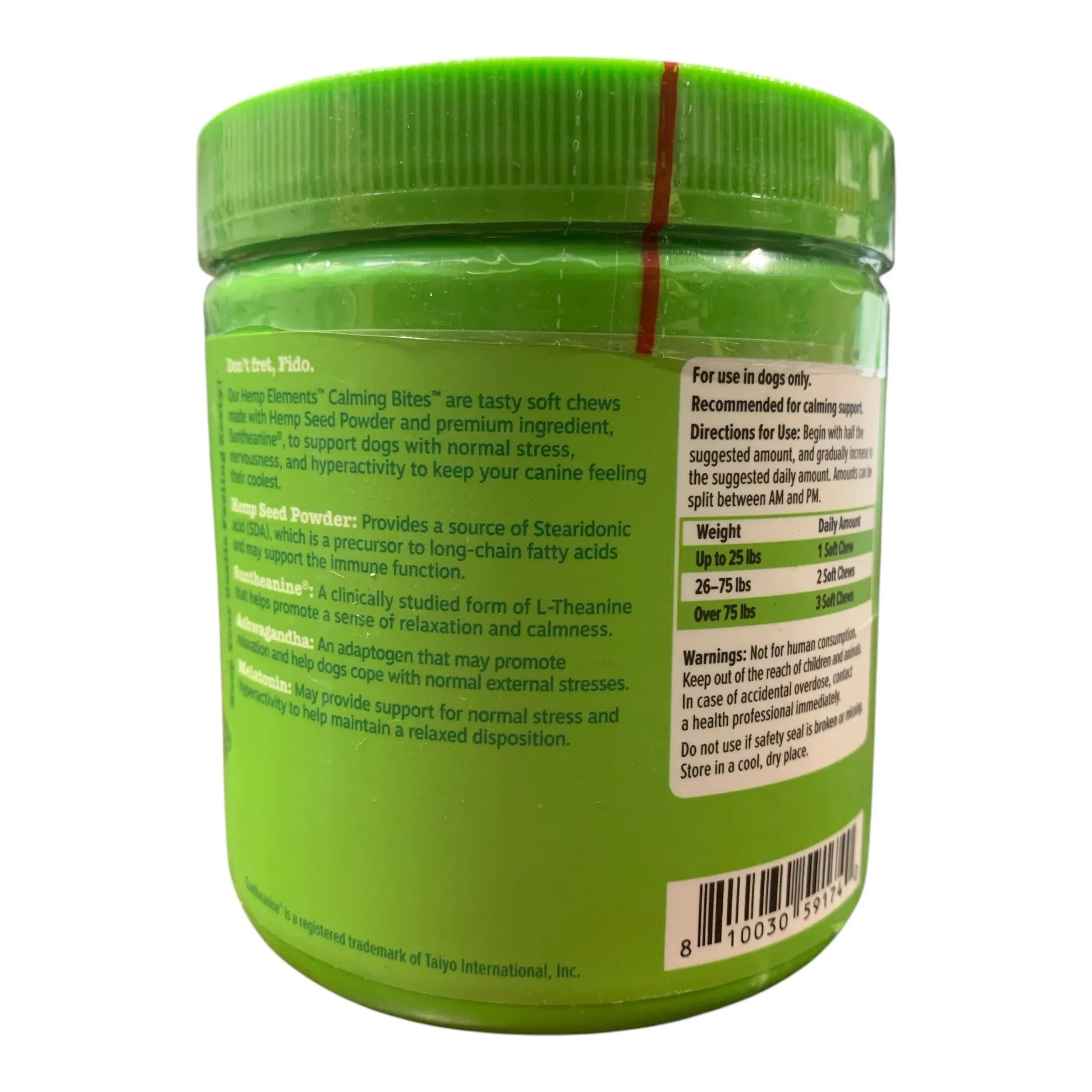 Zesty Paws Hemp Elements Calming Bites, Turkey Flavor, For Dogs, 90ct, 11.1oz - Exotic Pro