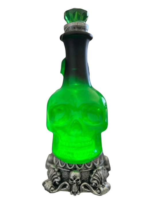 Spooky Village 11" LED Moving Potion Bottle – Light-Up Halloween Decor - Exotic Pro