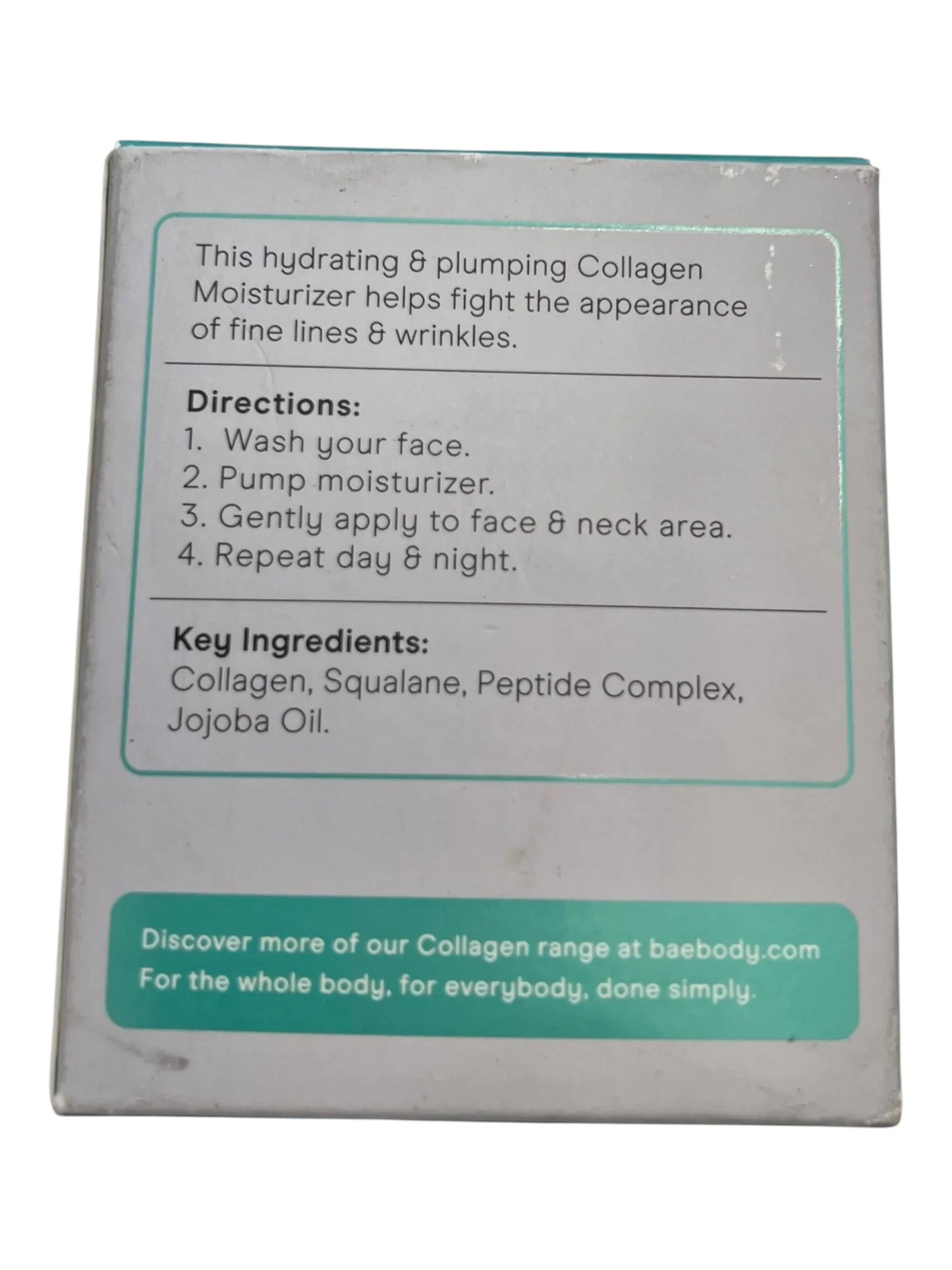 Baebody Vegan Collagen Face Moisturizer, Anti-Aging Cream, 1.7 fl oz