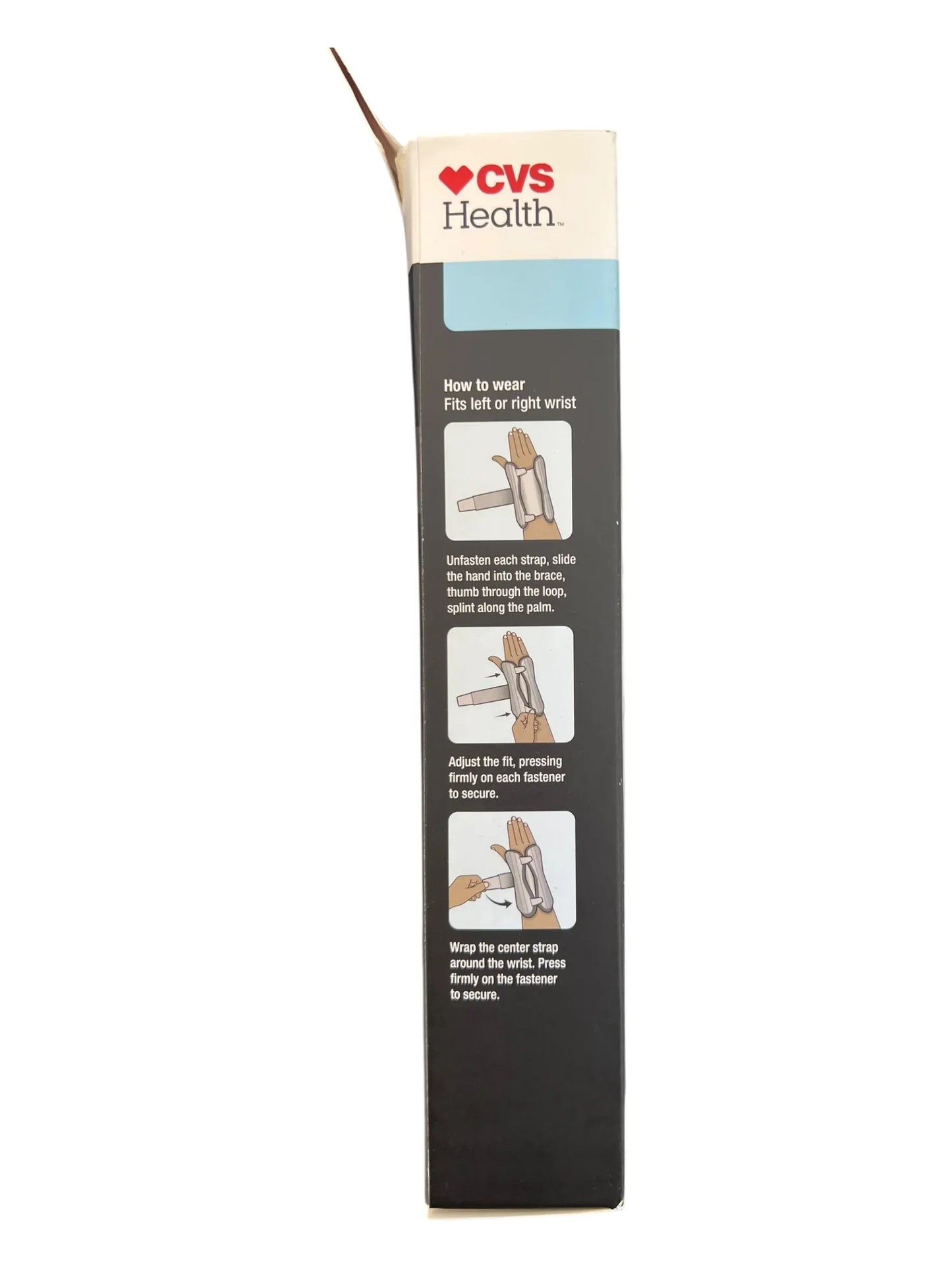 CVS Health Deluxe Wrist Brace – Firm Support, S/M Size, Stabilizing