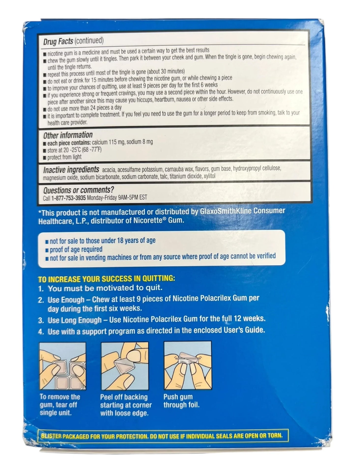 CVS Nicotine Gum 2mg Ice Mint – 100 Pieces, Sugar Free