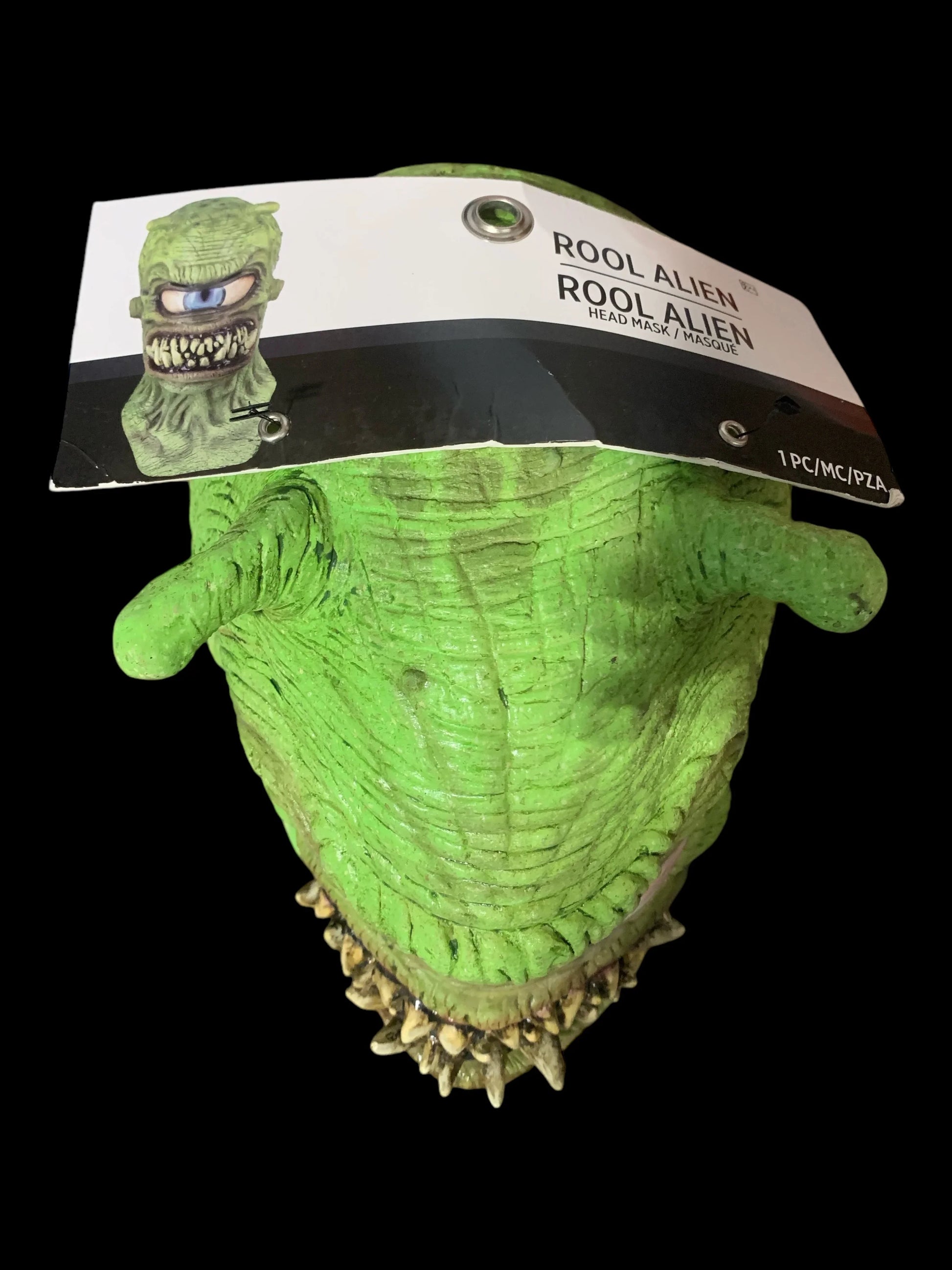 Adult Rool Alien Mask – Green One-Eyed Alien Halloween Mask for Costume & Cosplay - Exotic Pro
