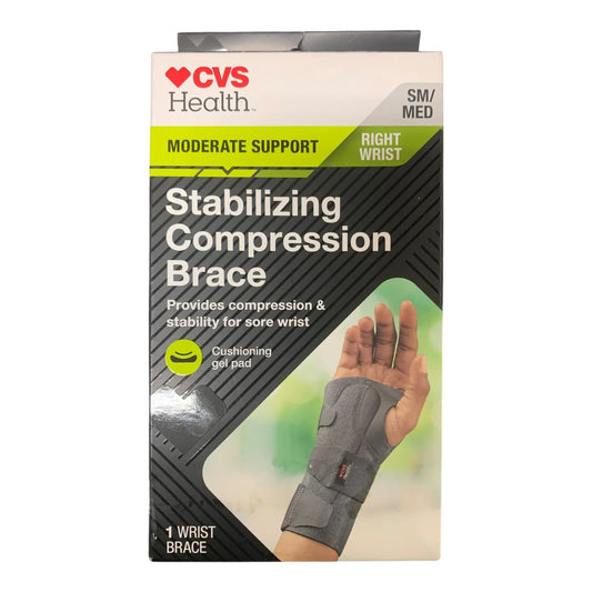 CVS Health Compression Brace - Moderate Support, Right Wrist (S/M) - Exotic Pro