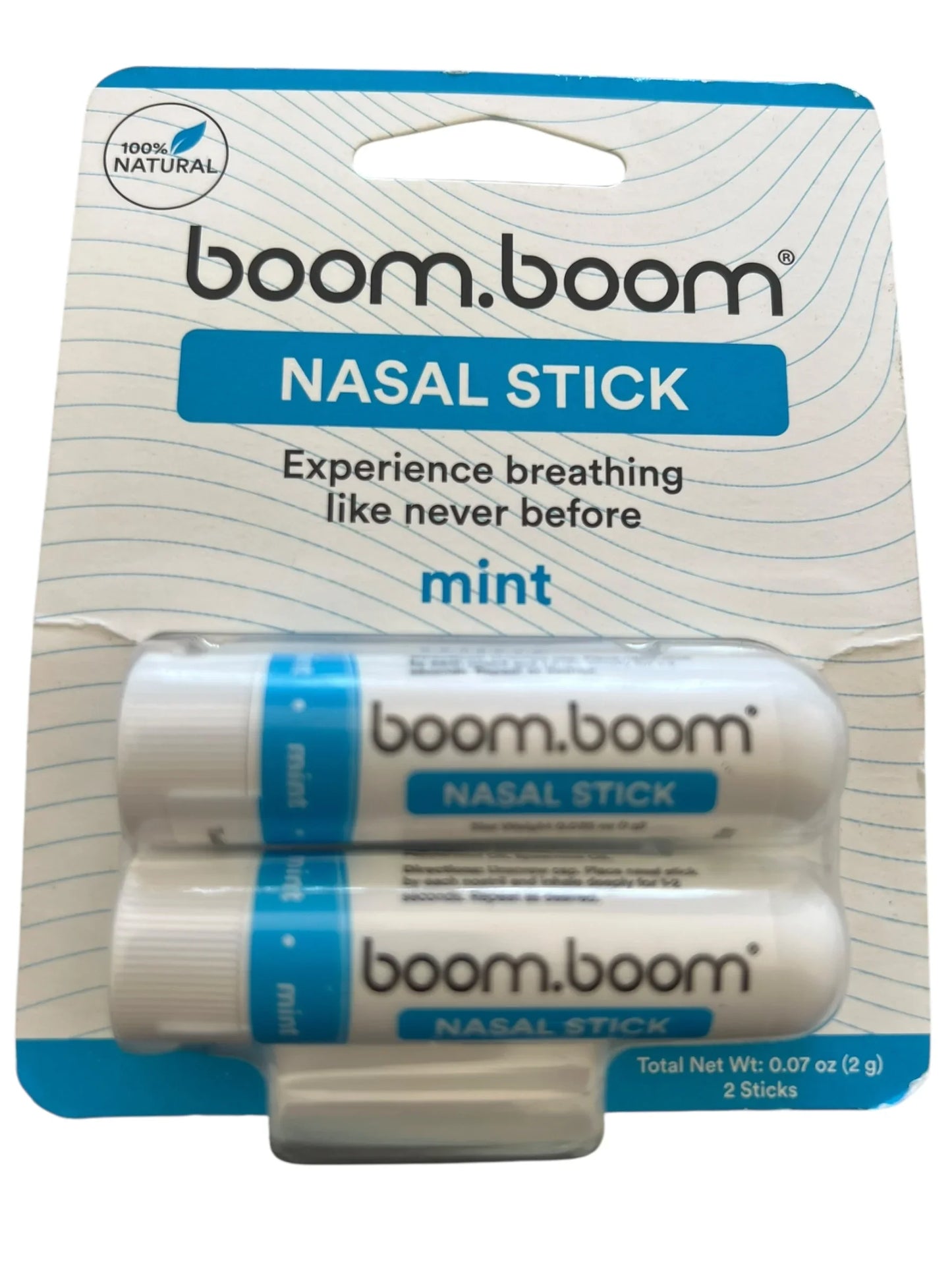 BoomBoom Natural Aromatherapy Nasal Inhaler Stick, Mint Scent - Exotic Pro