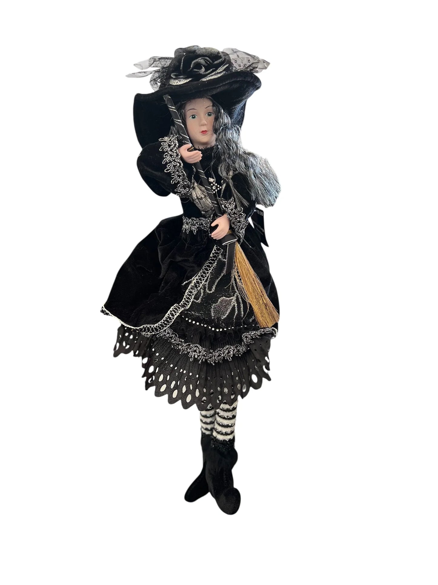Spooky Village Sitting Witch Halloween Decor, 23-Inch Tabletop Display - Exotic Pro