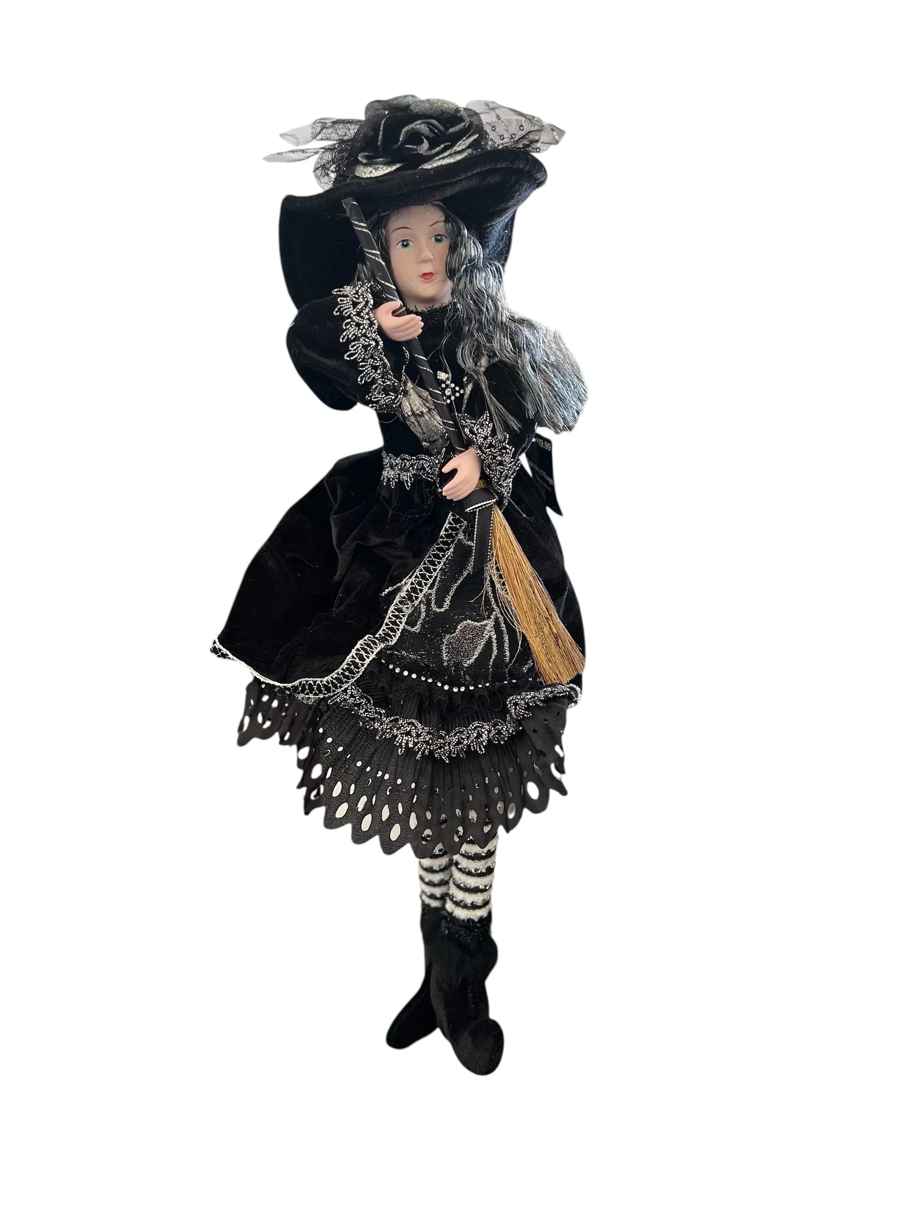 Spooky Village Sitting Witch Halloween Decor, 23-Inch Tabletop Display - Exotic Pro