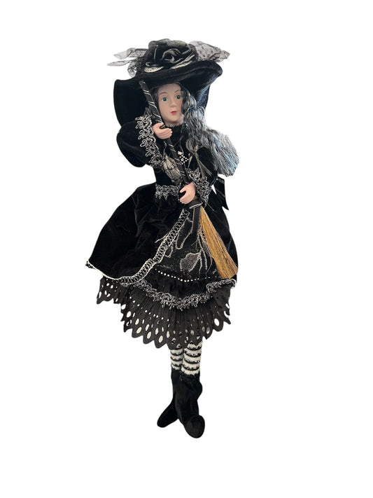 Spooky Village Sitting Witch Halloween Decor, 23-Inch Tabletop Display - Exotic Pro