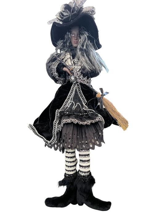 Spooky Village Sitting Witch Halloween Decor, 23-Inch Tabletop Display - Exotic Pro