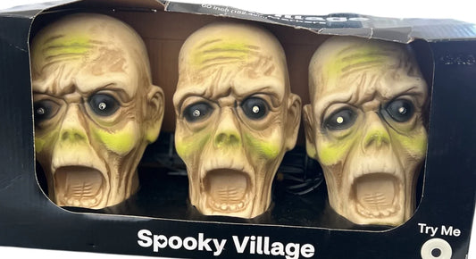 Spooky Village Zombie Pathway Markers, 3-Pack, 60" – Halloween Stakes - Exotic Pro