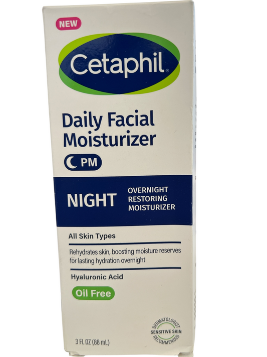 Cetaphil Daily Facial Moisturizer Oil-Free with Hyaluronic Acid, 3 fl oz - For All Skin Types
