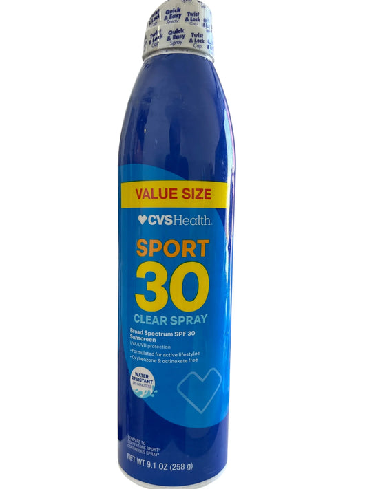 CVS Health Sport Sunblock Spray SPF 30 – Continuous Spray, 9.1 oz - Exotic Pro