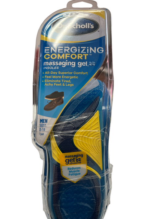 Dr. Scholl’s Energizing Gel Insoles for Men – Comfort Fit, Size 8–14