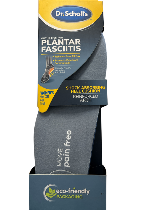 Dr. Scholl’s Plantar Fasciitis Orthotics for Women – Sizes 6–10, 1 Pair