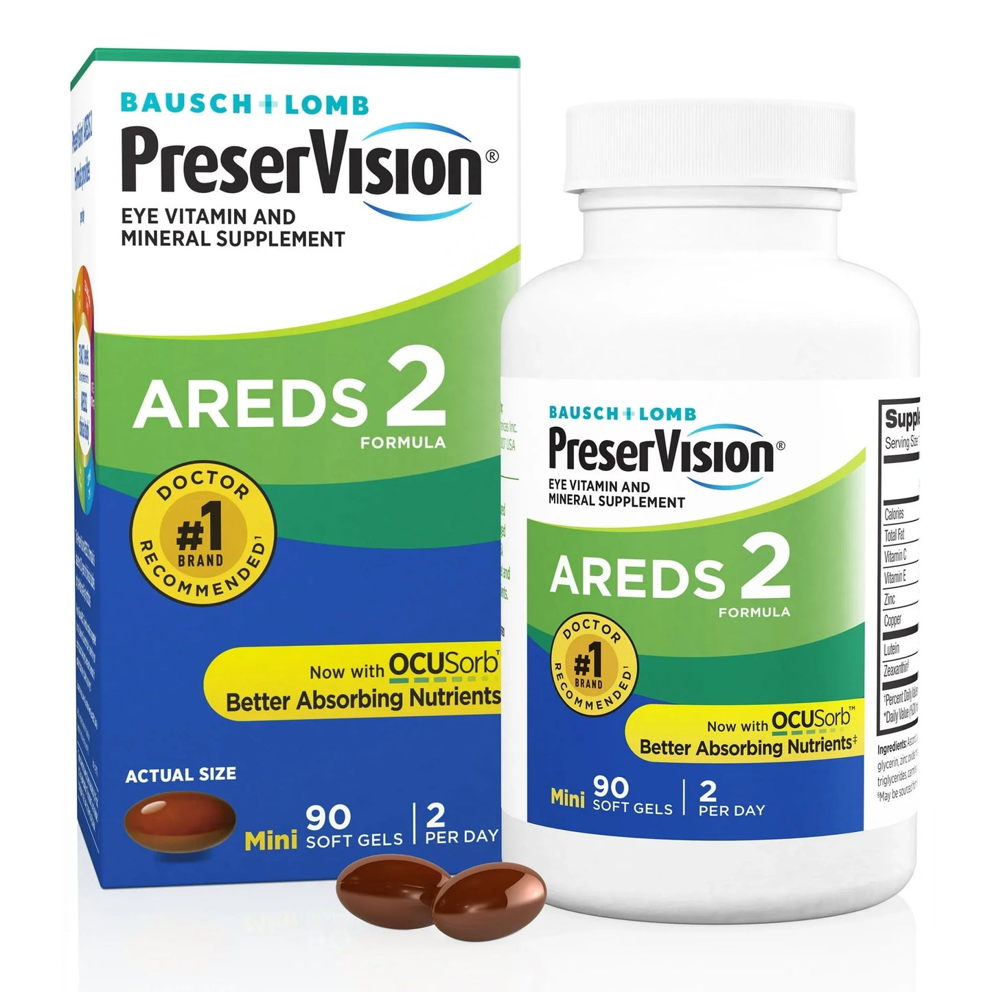 PreserVision AREDS 2 + Multivitamin MiniGels, Eye & Body Support, 90 Ct - Exotic Pro