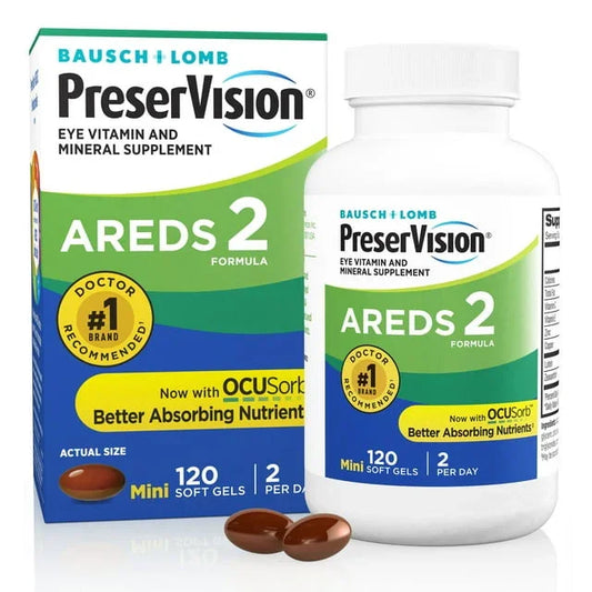 PreserVision AREDS 2 + Multivitamin Eye Supplement – 120 MiniGels - Exotic Pro
