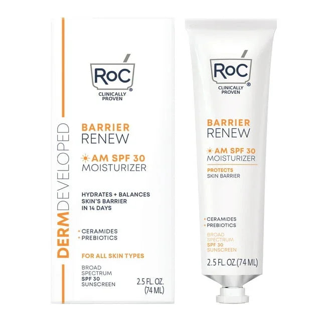RoC Barrier Renew AM Moisturizer SPF 30, All Skin Types, 2.5 fl oz - Exotic Pro