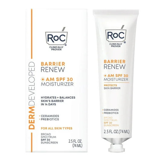 RoC Barrier Renew AM Moisturizer SPF 30, All Skin Types, 2.5 fl oz - Exotic Pro