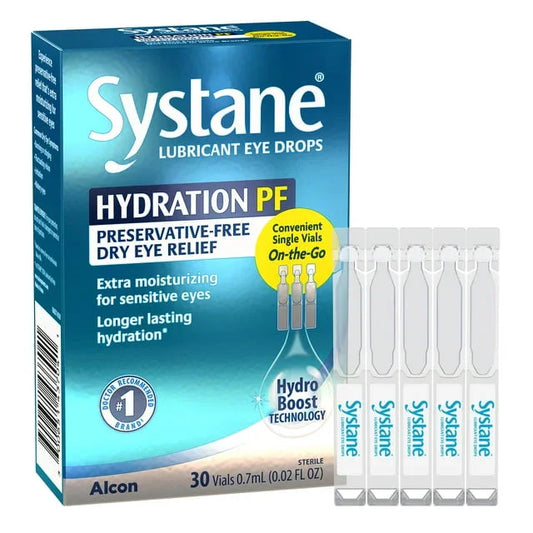 Systane Hydration PF Eye Drops | 30 Vials for Dry Eye Relief & Daily Use - Exotic Pro