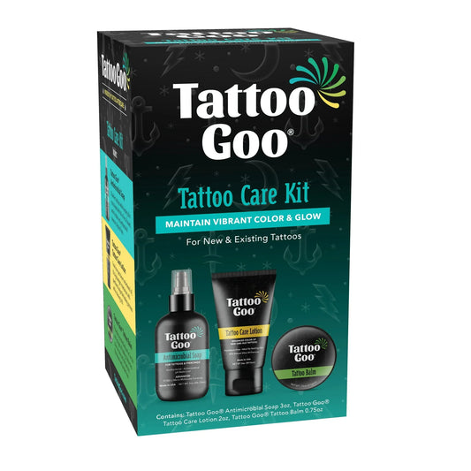 Tattoo Goo Tattoo Care Kit – Antimicrobial Soap, Balm & Lotion - Exotic Pro