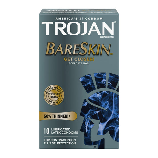 Trojan Bareskin Premium Thin Lubricated Condoms - 10 ct