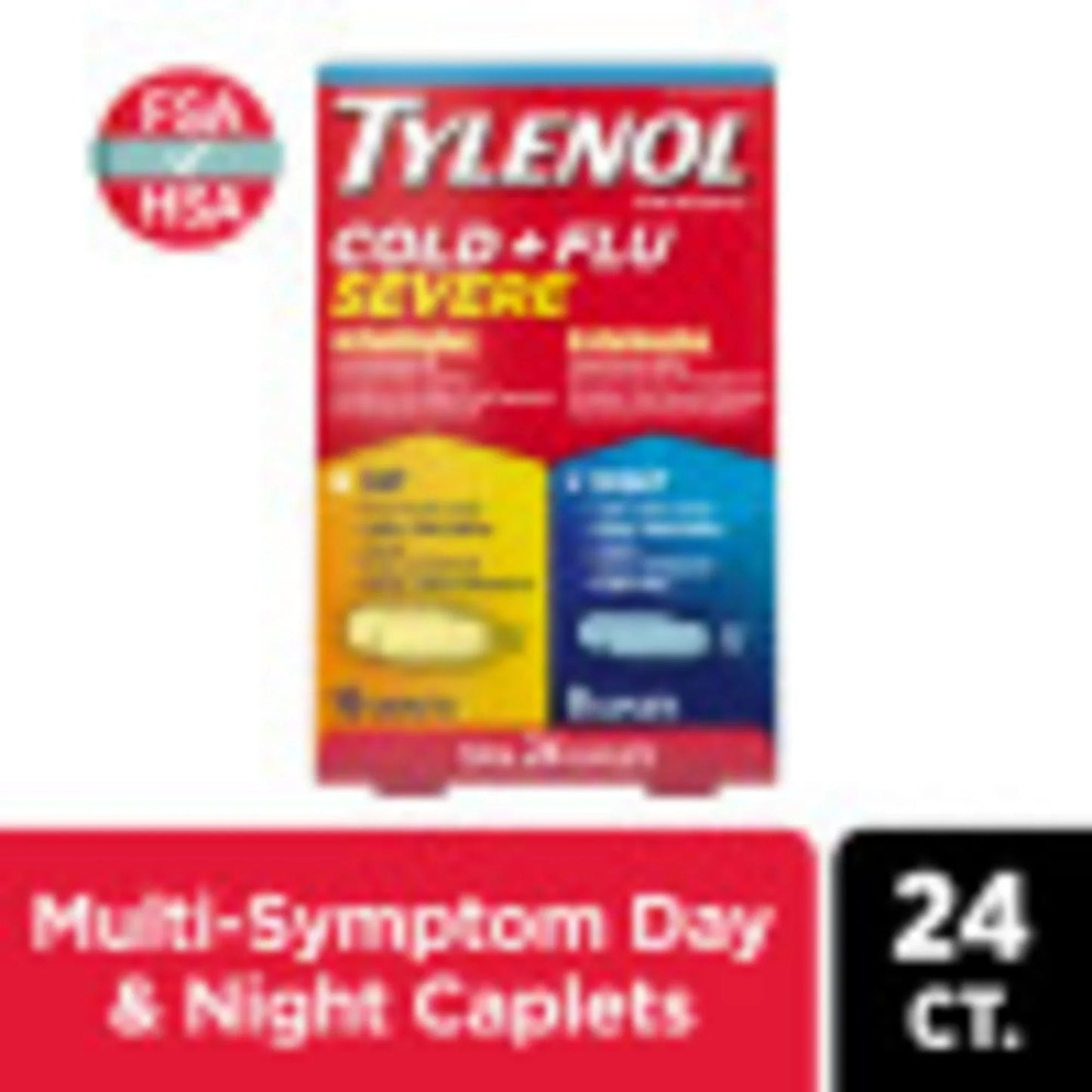 Tylenol Cold + Flu Severe Day &amp; Night – Combo Caplets, 24 Count - Exotic Pro