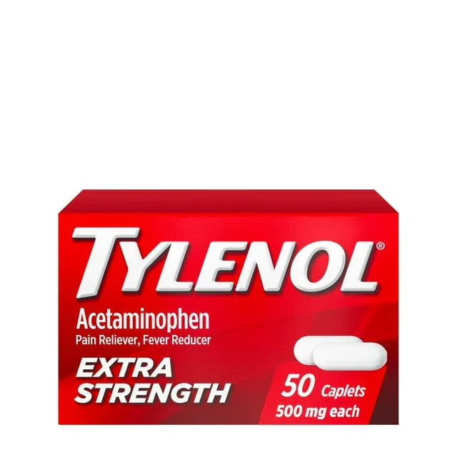 Tylenol Extra Strength 500mg Acetaminophen Caplets – 50 Count - Exotic Pro