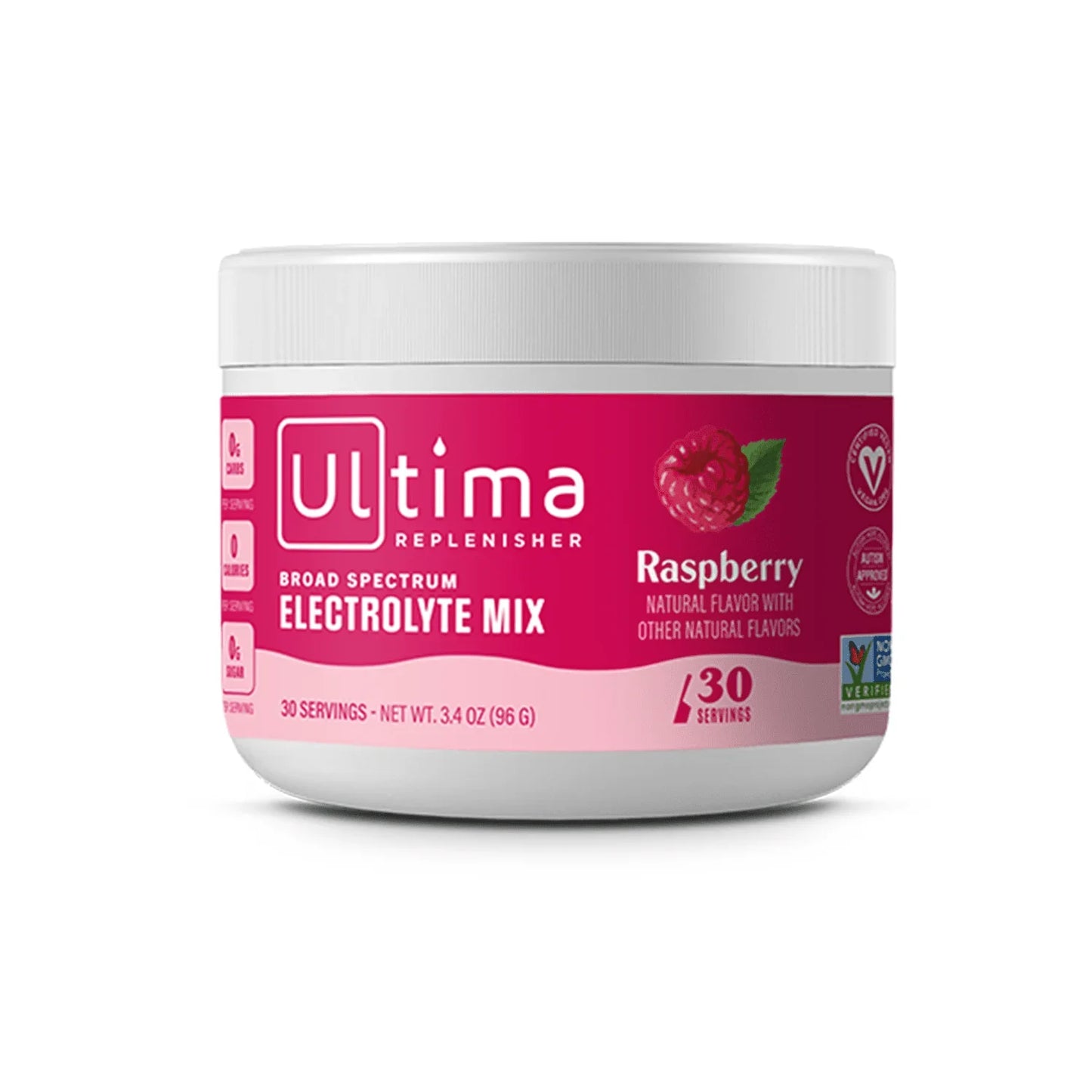 Ultima Replenisher Hydration Electrolyte Powder - Keto & Sugar Free- Feel Replenished, Revitalized- Naturally Sweetened- Non- GMO & Vegan Electrolyte Drink Mix- Raspberry, 30 Servings - Exotic Pro