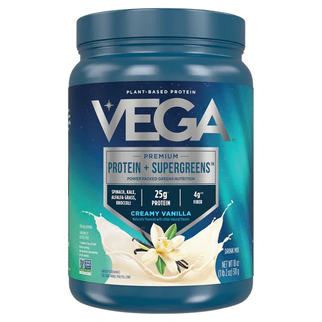 Vega Protein and Greens Powder, Vanilla – 25g Plant Protein - Exotic Pro