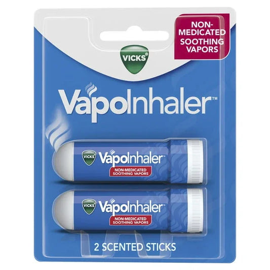 Vicks Vapo Inhaler – Menthol Vapor Stick, Non-Medicated, 2 Count - Exotic Pro