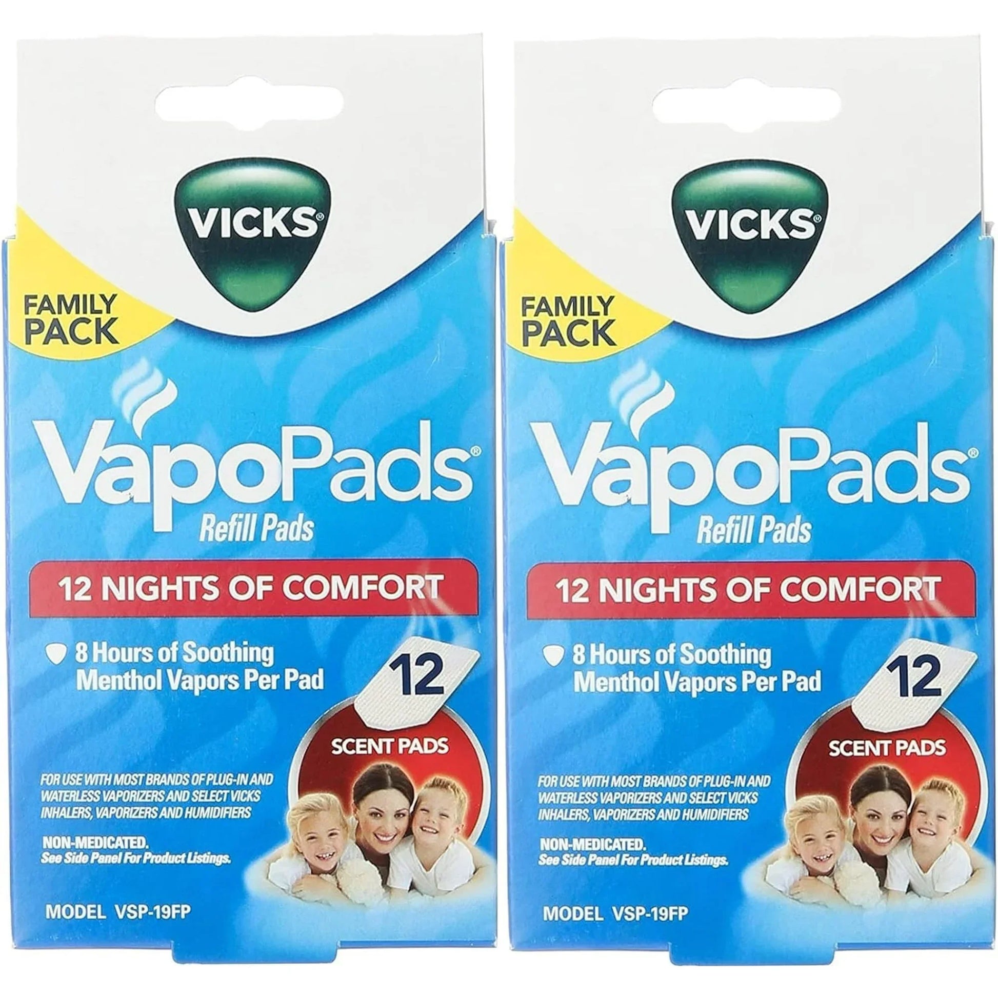 Vicks VapoPads Soothing Menthol, Sinus & Allergy Relief, 12 Pack, (PACK OF 2) - Exotic Pro